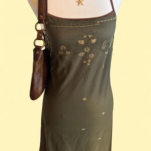 City-triangles Women's Green and Brown Dress